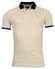 Baileys 2-Tone Structure Jacquard Allover Fine Pattern Polo Donker Beige