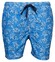 Baileys Allover Hand Painted Leaves Pattern Swim Short Mid Blue
