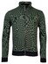 Baileys Allover Jacquard Two-Tone Sweat Cardigan Zip Vest Misty Green