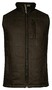 Baileys Allover Subtle Patterned Suedine Fabric Body-Warmer Donker Bruin