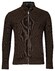Baileys Cardigan Zip Fine Structure Knit Vest Dark Brown