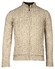 Baileys Cardigan Zip Lined Front Cable Knit Cardigan Beige