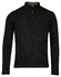 Baileys Cardigan Zip Lined Front Cable Knit Cardigan Navy