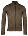 Baileys Cardigan Zip Lined Single Knit Subtle Structure Cardigan Brown