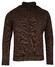 Baileys Cardigan Zip Lined Top Cable Single Knit Cardigan Dark Brown Melange