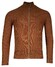 Baileys Cardigan Zip Structure Knit Cardigan Brown