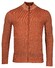 Baileys Cardigan Zip Two-Tone Structure Jacquard Cardigan Red Earth