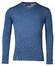 Baileys Cotton Uni V-Neck Single Knit Pullover Deep Denim Blue