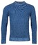 Baileys Crew Neck 2Tone Jacquard Plated Pullover Night Blue