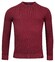Baileys Crew Neck Allover Plated 2-Tone Jacquard Pullover Red