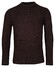 Baileys Crew Neck Plated Large V-Shape Structure Knit Pullover Aubergine