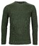 Baileys Crew Neck Pullover All Over Structure Design Pullover Green