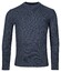 Baileys Crew Neck Uni Color Allover Structure Knit Pullover Deep Denim Blue