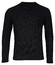 Baileys Crew Neck Uni Color Allover Structure Knit Trui Navy