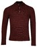 Baileys Fantasy Contrast Knit Colors Half Zip Buttons Single Knit Pullover Deep Red