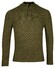 Baileys Fantasy Contrast Knit Colors Half Zip Buttons Single Knit Pullover Olive