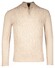 Baileys Front Cable Knit Lambswool Half Zip Pullover Off White