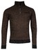 Baileys Half Zip 2-Tone Jacquard Doubleface Interlock Sweat Pullover Dark Brown Melange