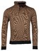 Baileys Half Zip 2-Tone Jacquard Interlock Doubleface Sweat Pullover Dark Sand