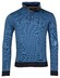 Baileys Half Zip 2-Tone Jacquard Interlock Doubleface Sweat Trui Bright Blue