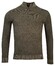 Baileys Half Zip Allover Plated 2-Tone Jacquard Pullover Taupe