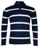 Baileys Half Zip And Buttons Allover Yarn Dyed Stripes Single Knit Trui Dark Blue-Kitt