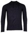 Baileys Half Zip And Buttons Subtle Rib Details Pullover Navy