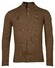 Baileys Half Zip And Buttons Subtle Rib Details Pullover Tobacco