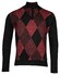 Baileys Half Zip Argyle Pattern Pullover Cerise