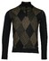 Baileys Half Zip Argyle Pattern Trui Olive