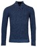 Baileys Half Zip Body And Sleeves Two-Tone Structure Jacquard Pullover Cobalt