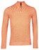 Baileys Half Zip Body And Sleeves Two-Tone Structure Jacquard Pullover Mid Orange