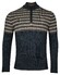 Baileys Half Zip Jacquard Top Stripe Design Single Knit Pullover Dark Blue