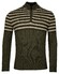 Baileys Half Zip Jacquard Top Stripe Design Single Knit Trui Donker Groen