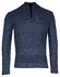 Baileys Half Zip Multi Structure Knit Pullover Deep Denim Blue