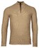 Baileys Half Zip Structure Knit Pullover Dark Sand