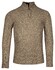 Baileys Half Zip Texture Fantasy Diagonal Knit Pullover Beige