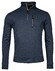 Baileys Half Zip Waffle Texture Interlock Sweat Pullover Deep Denim Blue