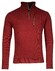 Baileys Half Zip Waffle Texture Interlock Sweat Pullover Deep Red