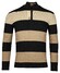 Baileys Half Zip Yarn Dyed Stripe Cotton Pullover Beige