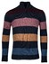 Baileys Lambswool Half Zip Yarn Dyed Stripes Pullover Aubergine