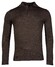 Baileys Merino Blend Pullover Polo Collar Buttons Single Knit Trui Dark Brown