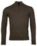 Baileys Merino Wool Half Zip Uni Color Single Knit Pullover Dark Brown