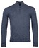 Baileys Merino Wool Half Zip Uni Color Single Knit Pullover Denim Blue