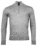 Baileys Merino Wool Half Zip Uni Color Single Knit Pullover Silver Grey