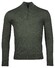 Baileys Merino Wool Half Zip Uni Color Single Knit Trui Groen