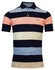 Baileys Pique 2Tone Allover Yarn Dyed Stripe Poloshirt Coral