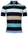 Baileys Pique 2Tone Allover Yarn Dyed Stripe Poloshirt Dark Aqua