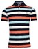 Baileys Pique 2Tone Allover Yarn Dyed Stripes Poloshirt Coral