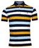 Baileys Pique 2Tone Allover Yarn Dyed Stripes Poloshirt Sun Yellow